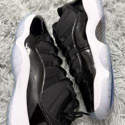   Size 9.5 Men's Air Jordan 11 Retro Low Space Jam Sneaker FV5104-004.  