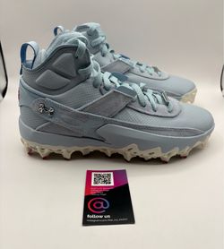 New Under Armour Men's Size 8.5 Harper 10 Pro TPU Mid Baseball Cleats Blue