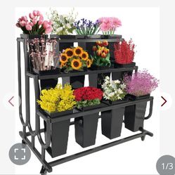 Flower Display Stand With 12PCS Buckets 