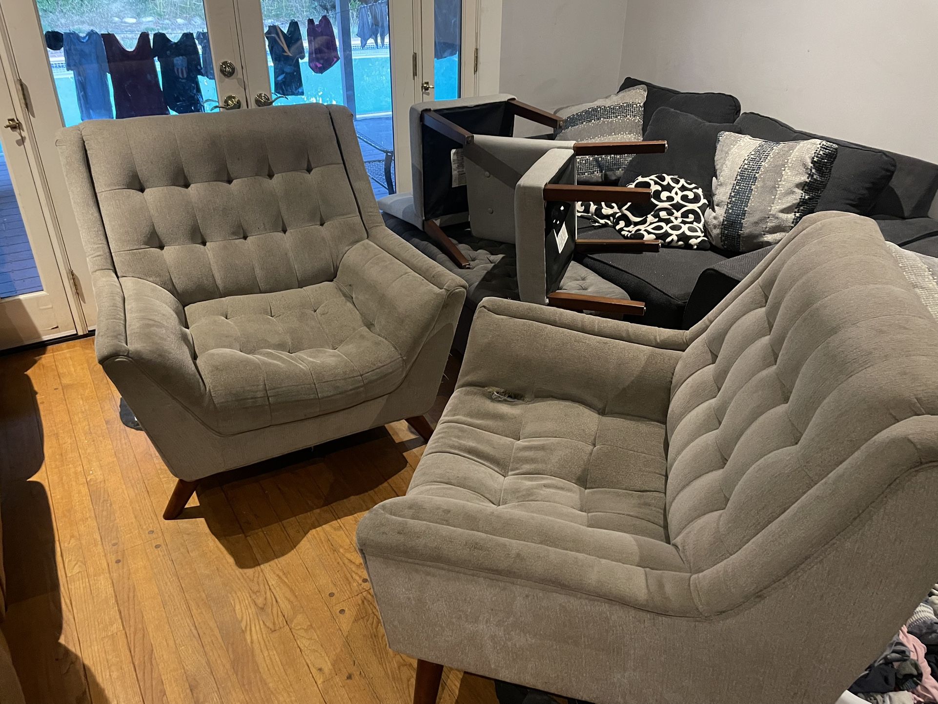 Free Large Cushioned Couch Chairs