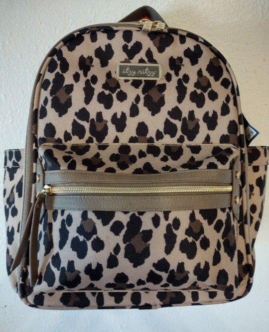 Diaper Backpack Changed Pad New Leopard Print $85 Cash