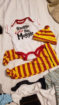 Harry Potter Snuggle This muggle onsie hat and pants 3-6months