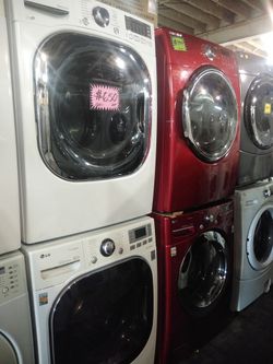 LG front load washer and gas dryer set working perfectly 4 months warranty