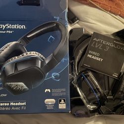 New Playstation Afterglow LVL 3 wired PS4 headset.