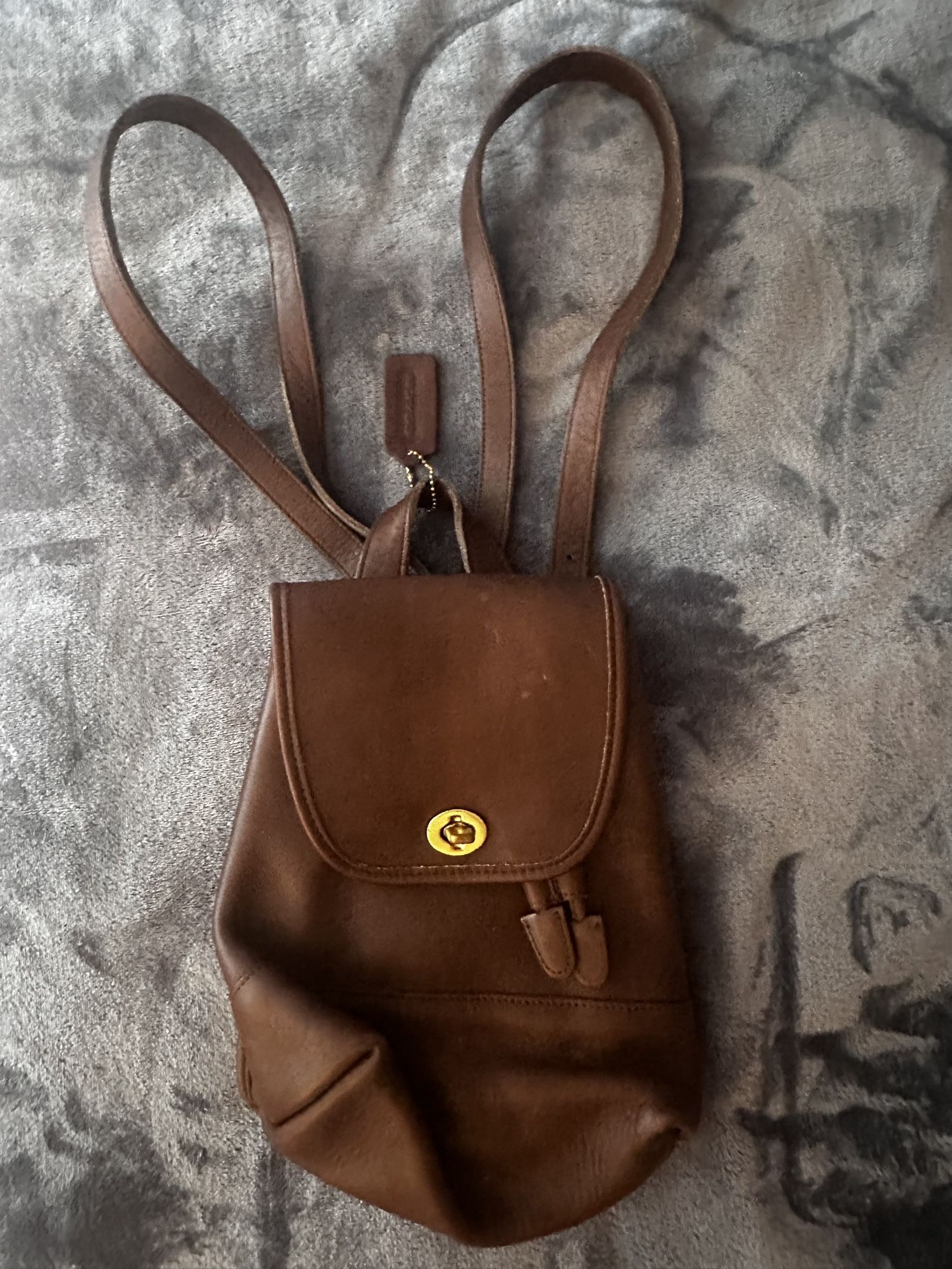 Coach Vintage Brown Leather Backpack