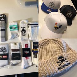 Hats socks belt tie