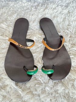 Giuseppe Zanotti Emerald/Leather Flats (sz 7.5)