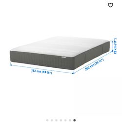Queen Size mattress Haugsvar (ikea) Like New.    