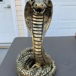 Large Golden Cobra Statue