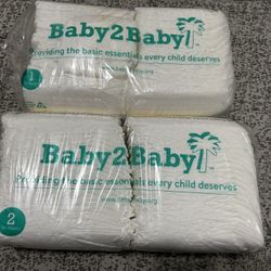 Baby2baby Diapers Size 1, 2, (50 Diapers/$10)
