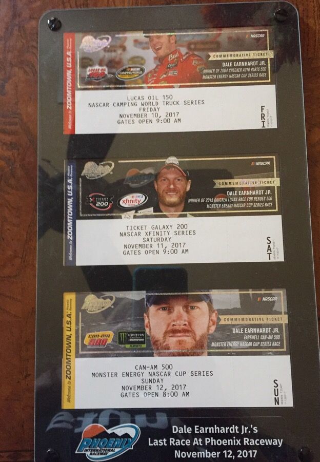 Dale Earnhardt framed tickets