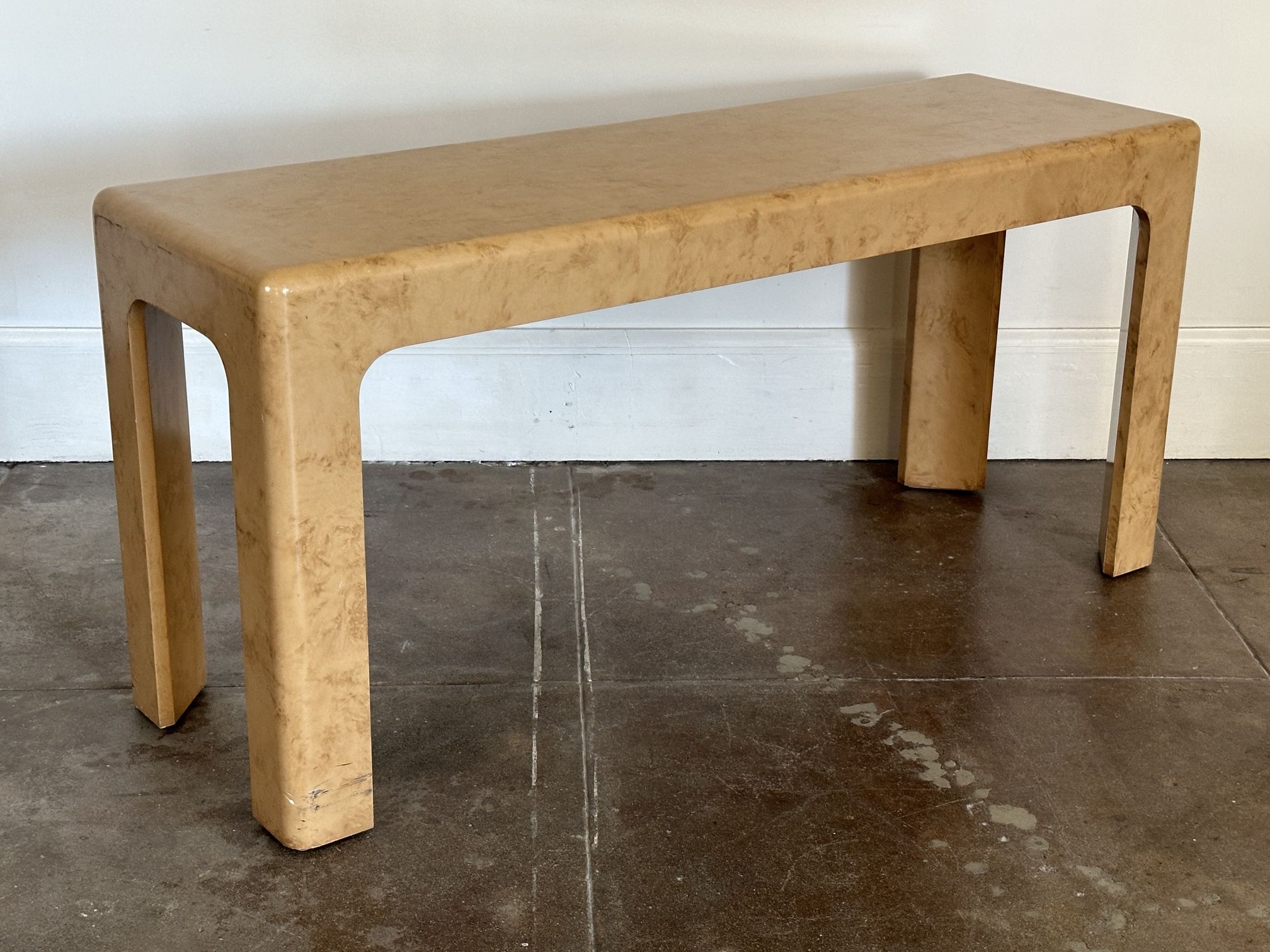 1980s Faux Stone Console