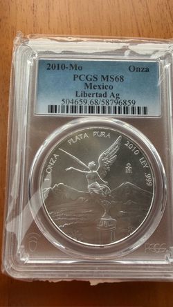 2010 Mexico Silver Libertad 1 Onza PCGS MS68