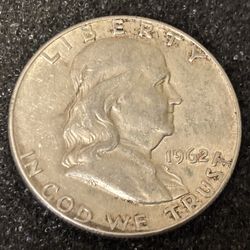 Half dollar 1962. Vintage coin USA