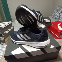 New in Box Adidas Runfalcon Blue and White Size 10 Only $35