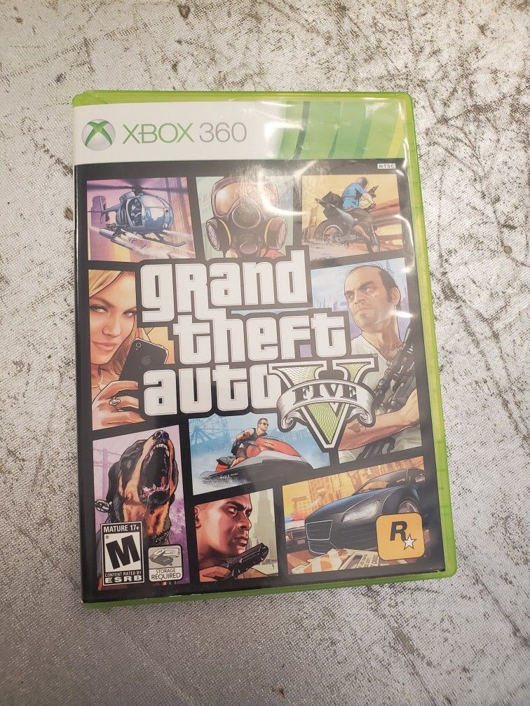 Grand Theft Auto V Five video game for Xbox 360 GTA 5