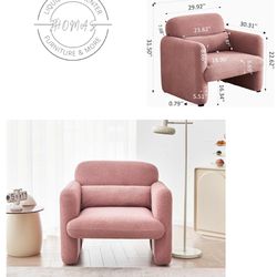 Light Pink Accent Chair New Assembled 
