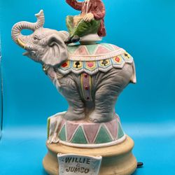 Melody In Motion Willie& Jumbo Music Box - Works - Plays “Be a Clown”, Rotates