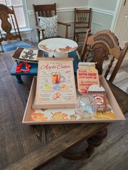Lot Of Fall Decor Inc. Wood Rectangle Serving Tray Fall Leaves Gingerbread