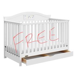 Free Crib with Mattress (slightly used)