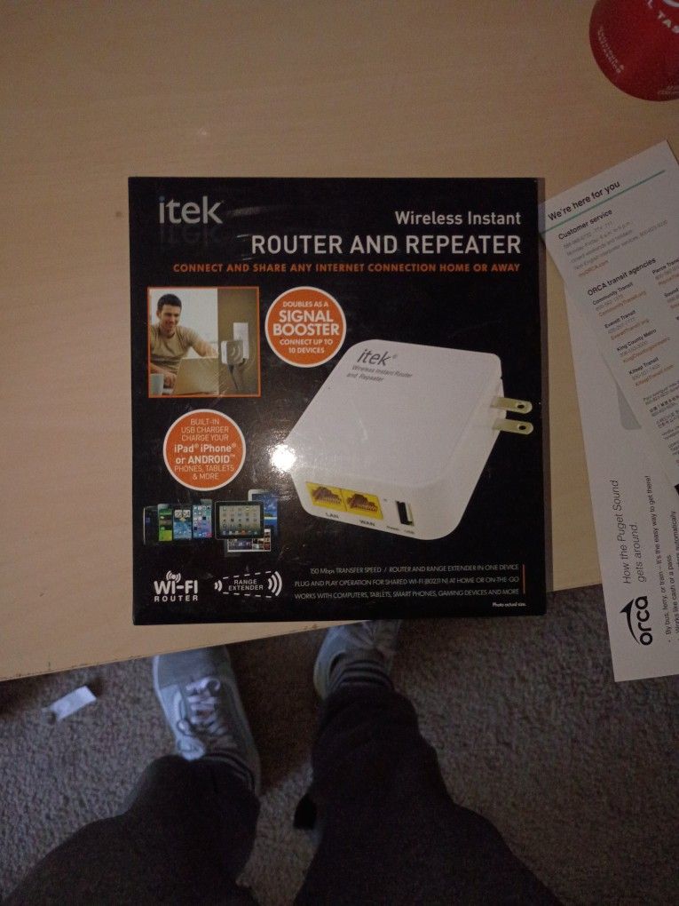 iTek Wireless Instant Router and Repeater 150 Mbps Transfer Speed