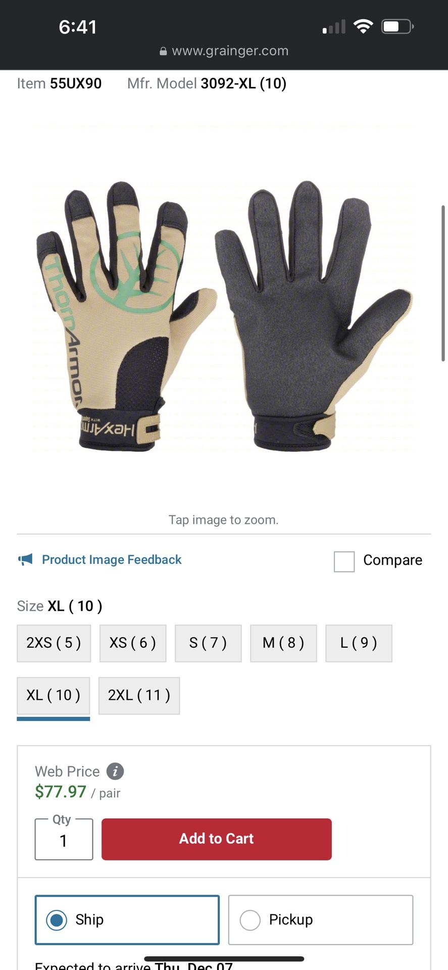 HEXARMOR Cut-Resistant Gloves,