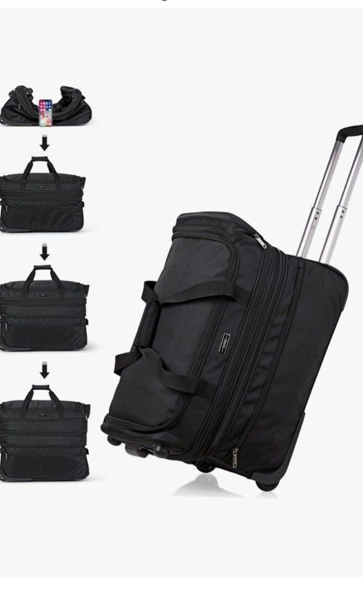 Hanke Large Expandable checked Luggage Suitcases with Wheels Foldable Duffle