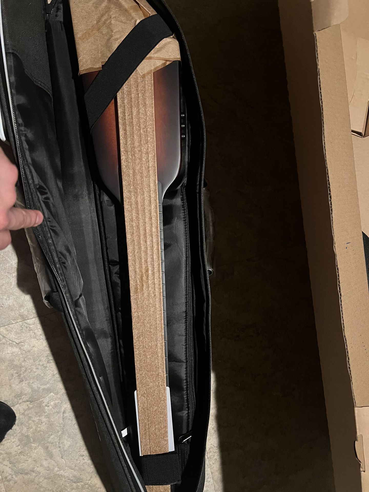 Donner Acoustic Electric Guitar HUSH I PRO Travel with Classic Natural