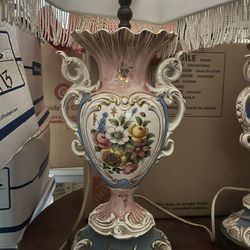 Antique Porcelain Hand Painted Lamps 