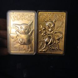 23k Gold Plated Pokémon Cards