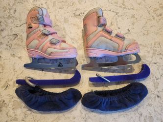 Kids Childrens Girls Soft Tech Ice Skates
