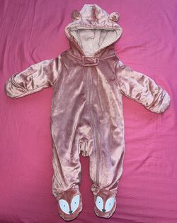 Babygirl Winter Footie Zip Up