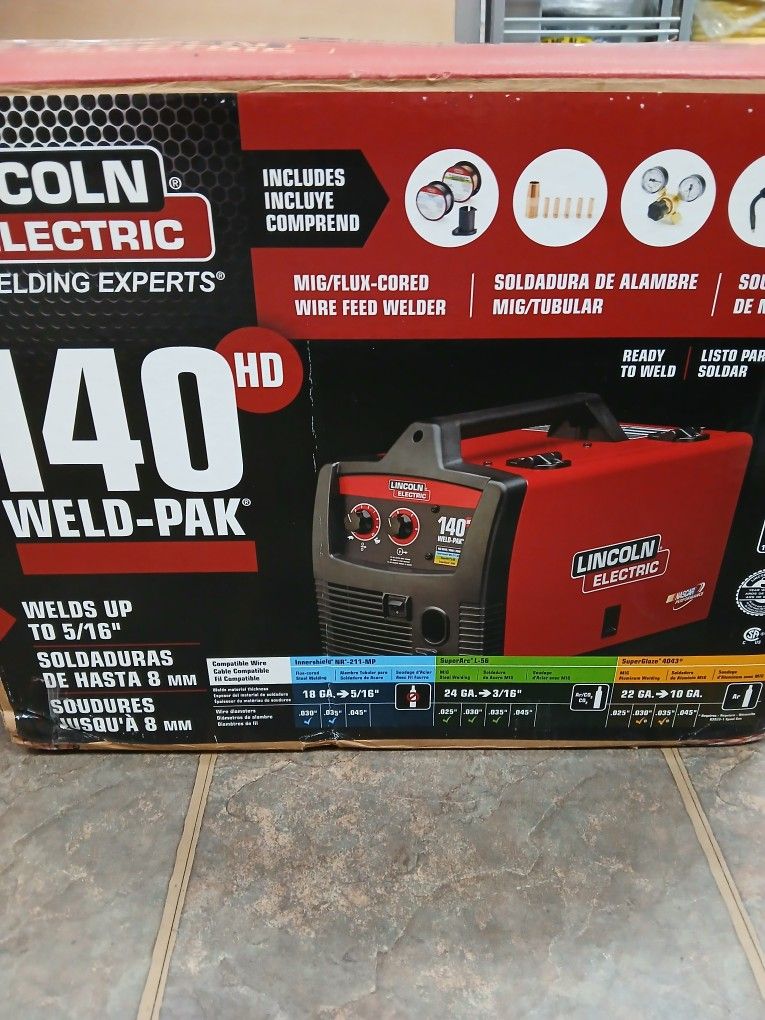 New Lincold Welder Electric 140 Weld -pak