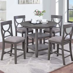 5-Pcs Counter Height Dining Set
