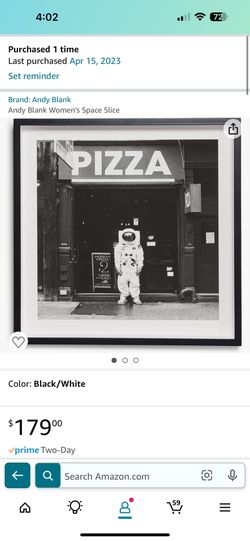 Andy Blank - ‘women’s Space Slice’ ; Pizza Art Framed; Contemporary
