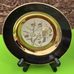 Decoration Plate , Gold Plated.  Made In Japan 