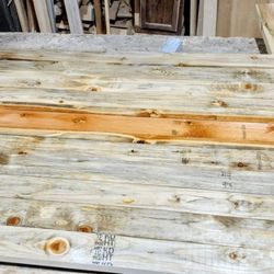 Beattle Pine Dining Table With Streak Of Heart Wood 