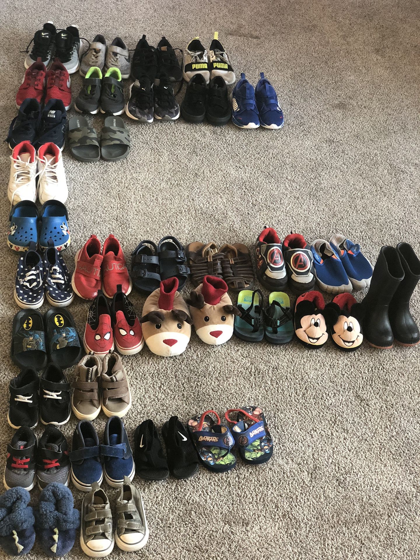 Toddler Boy Shoes Lot 11 Nike, Jordan, Converse, Adidas Avengers