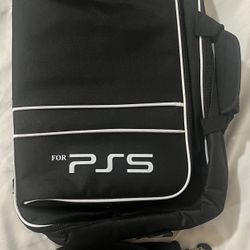 Carrying Case for PS5, Protective Travel Case for PS5 Console Disc/Digital Edition, Large Capacity Shoulder Bag Zippered Storage Bag for PS5 Console, 