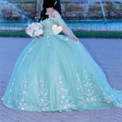 Sage Green Quinceañera Dress