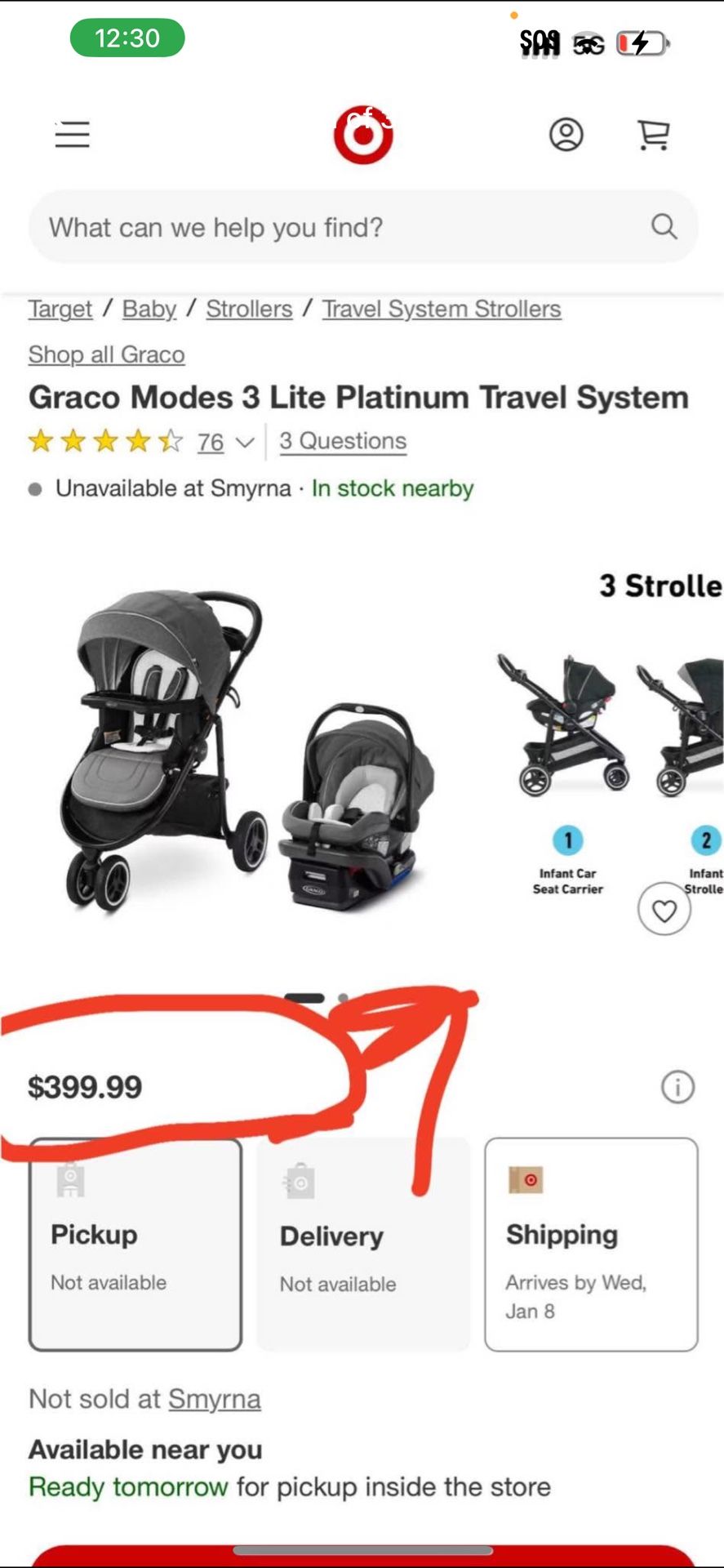 Greco stroller comes with car seat and everything.