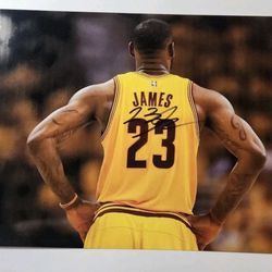 Labron James Autograph Poster W/COA