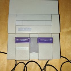 Super Nintendo SNES Game Console 1 Controller And Wires 