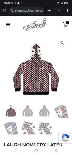 Red full zip up Asaali hoodie
