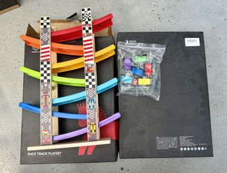 Wood City Race Track Playset 