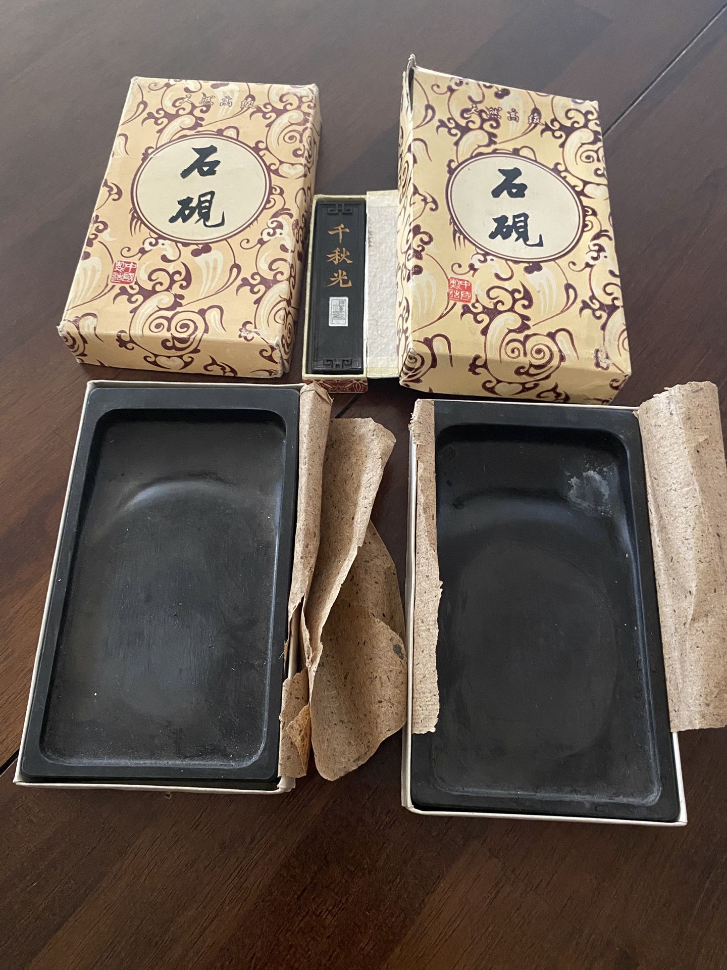 Japanese Ink Stones (Suzuri) And Ink Stick (Sumi) - Not Free