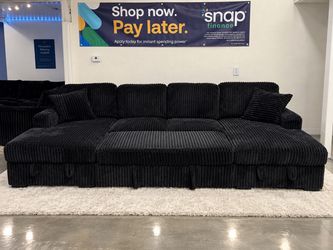 Sleeper Sectional with Storage & USB - Sofa by Day, Bed by Night