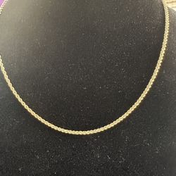 10kt Yellow Gold Rope chain 20”