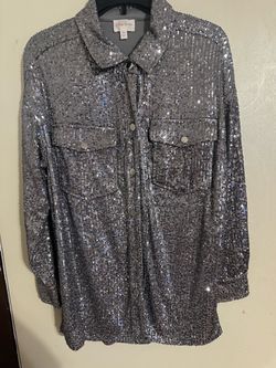 Riley & Roe Sequin Shacket Size XS
