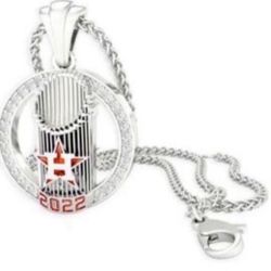 2022Houston Astros World Series MLB Silver / Color necklace Alloy mixed-metal charm necklace pendant